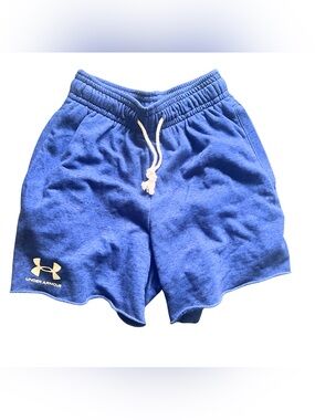 Under Armour Royal Blue Men's Athletic Shorts with White Drawstring